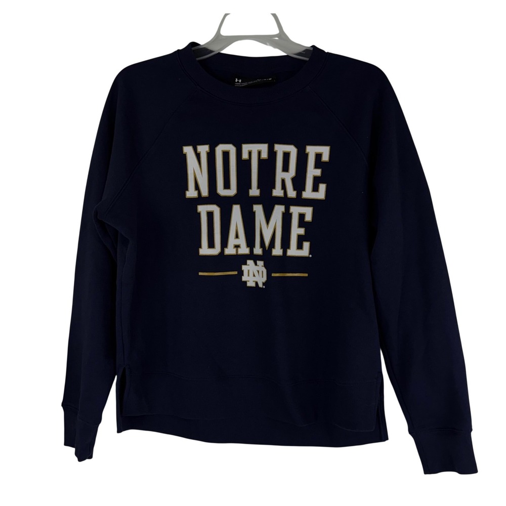 Under Armour Notre Dame Fighting Irish Navy Blue Sweatshirt‎ Women's Medium